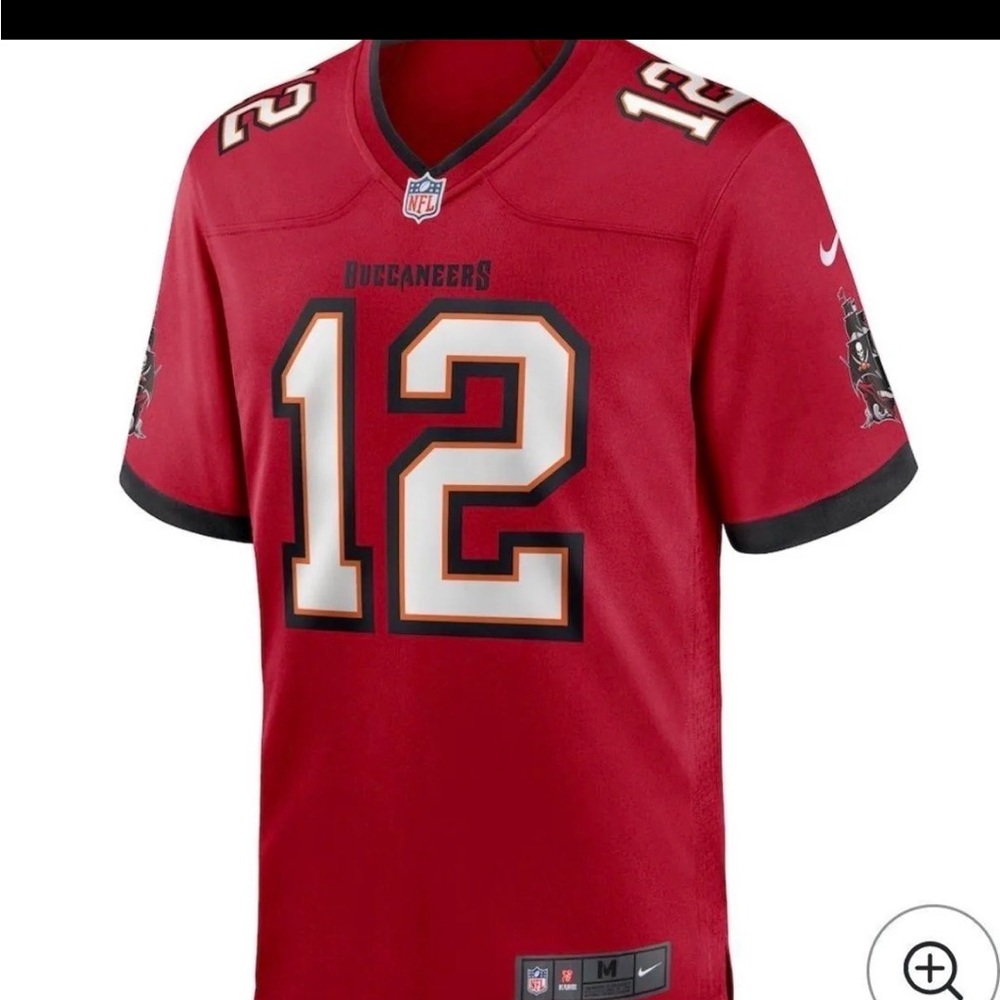 Nike Men's Red Buccaneers Jersey with Number 12